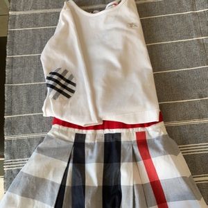 Kids burberry shirt & skirt